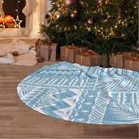 Blue Bula Fiji Tree Skirt Unique Masi Tapa Pattern LT14 - Polynesian Pride