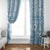 Blue Bula Fiji Window Curtain Unique Masi Tapa Pattern