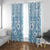 Blue Bula Fiji Window Curtain Unique Masi Tapa Pattern