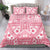 Pink Bula Fiji Bedding Set Unique Masi Tapa Pattern