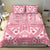 Pink Bula Fiji Bedding Set Unique Masi Tapa Pattern