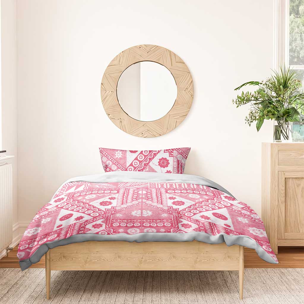 Pink Bula Fiji Bedding Set Unique Masi Tapa Pattern LT14 - Polynesian Pride
