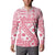 Pink Bula Fiji Button Sweatshirt Unique Masi Tapa Pattern