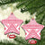 Pink Bula Fiji Ceramic Ornament Unique Masi Tapa Pattern