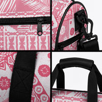 Pink Bula Fiji Duffle Bag Unique Masi Tapa Pattern LT14 - Polynesian Pride