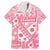 Pink Bula Fiji Family Matching Mermaid Dress and Hawaiian Shirt Unique Masi Tapa Pattern