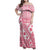 Pink Bula Fiji Family Matching Off Shoulder Maxi Dress and Hawaiian Shirt Unique Masi Tapa Pattern