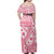 Pink Bula Fiji Family Matching Off Shoulder Maxi Dress and Hawaiian Shirt Unique Masi Tapa Pattern