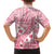 Pink Bula Fiji Family Matching Short Sleeve Bodycon Dress and Hawaiian Shirt Unique Masi Tapa Pattern