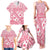 Pink Bula Fiji Family Matching Tank Maxi Dress and Hawaiian Shirt Unique Masi Tapa Pattern