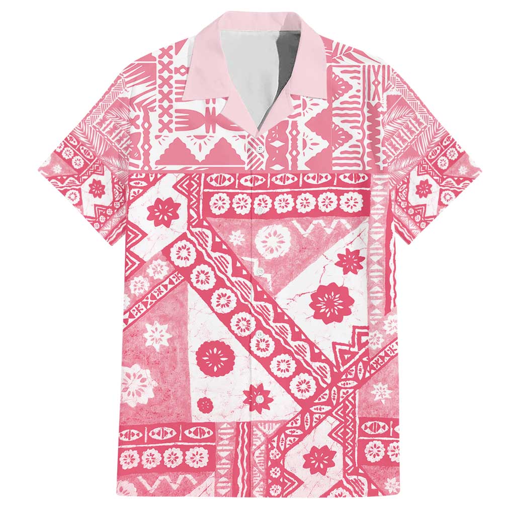 Pink Bula Fiji Hawaiian Shirt Unique Masi Tapa Pattern