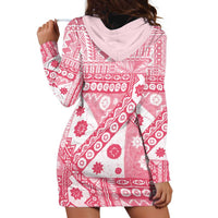 Pink Bula Fiji Hoodie Dress Unique Masi Tapa Pattern LT14 - Polynesian Pride