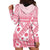 Pink Bula Fiji Hoodie Dress Unique Masi Tapa Pattern