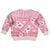 Pink Bula Fiji Kid Ugly Christmas Sweater Unique Masi Tapa Pattern