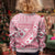 Pink Bula Fiji Kid Ugly Christmas Sweater Unique Masi Tapa Pattern