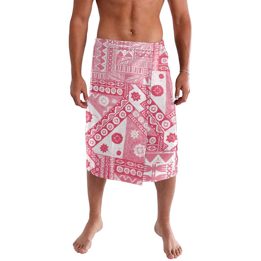 Pink Bula Fiji Lavalava Unique Masi Tapa Pattern LT14 Pink - Polynesian Pride