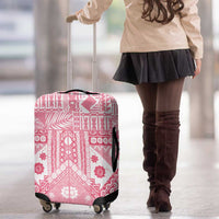 Pink Bula Fiji Luggage Cover Unique Masi Tapa Pattern LT14 - Polynesian Pride