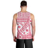 Pink Bula Fiji Men Tank Top Unique Masi Tapa Pattern LT14 - Polynesian Pride