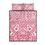 Pink Bula Fiji Quilt Bed Set Unique Masi Tapa Pattern