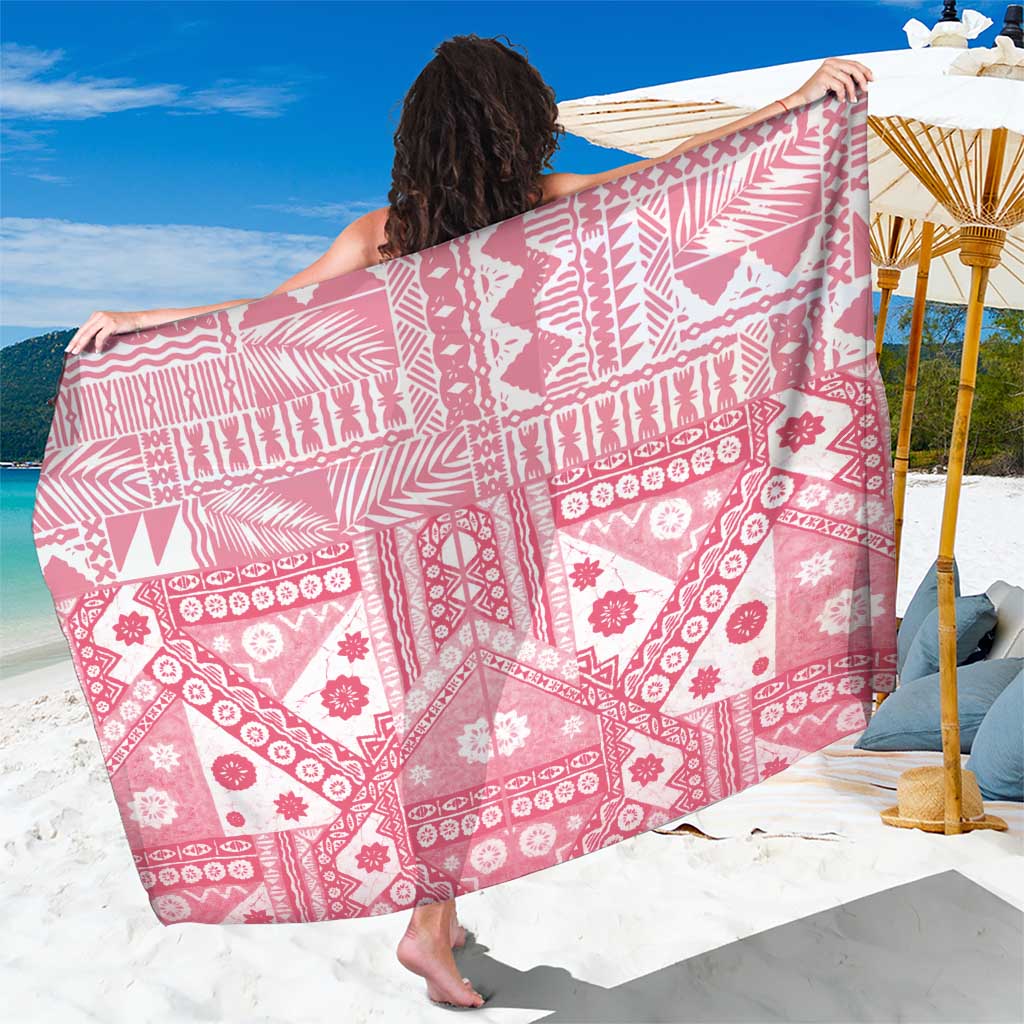 Pink Bula Fiji Sarong Unique Masi Tapa Pattern