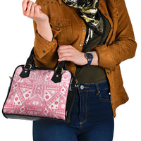 Pink Bula Fiji Shoulder Handbag Unique Masi Tapa Pattern LT14 - Polynesian Pride
