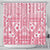 Pink Bula Fiji Shower Curtain Unique Masi Tapa Pattern