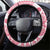 Pink Bula Fiji Steering Wheel Cover Unique Masi Tapa Pattern