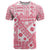 Pink Bula Fiji T Shirt Unique Masi Tapa Pattern