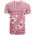 Pink Bula Fiji T Shirt Unique Masi Tapa Pattern