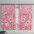 Pink Bula Fiji Window Curtain Unique Masi Tapa Pattern