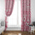 Pink Bula Fiji Window Curtain Unique Masi Tapa Pattern