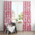 Pink Bula Fiji Window Curtain Unique Masi Tapa Pattern