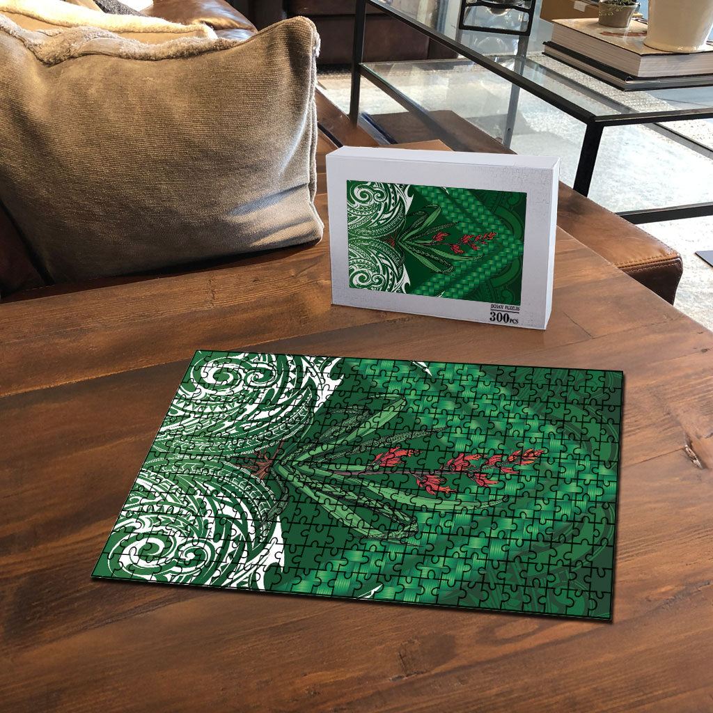 Rongoa Maori New Zealand Harakeke Puzzle NZ Weaving Pattern Green LT14 - Polynesian Pride