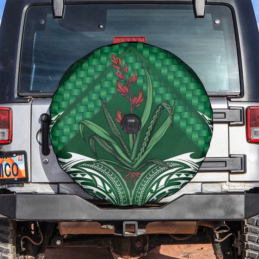 Rongoa Maori New Zealand Harakeke Spare Tire Cover NZ Weaving Pattern Green LT14 Green - Polynesian Pride