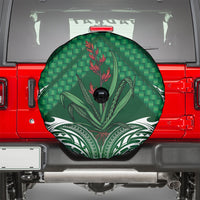 Rongoa Maori New Zealand Harakeke Spare Tire Cover NZ Weaving Pattern Green LT14 - Polynesian Pride