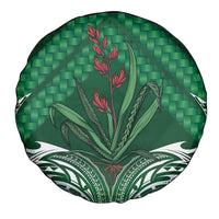 Rongoa Maori New Zealand Harakeke Spare Tire Cover NZ Weaving Pattern Green LT14 - Polynesian Pride