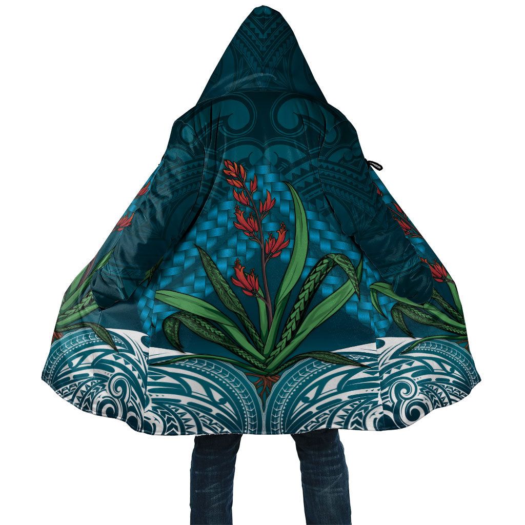 Rongoa Maori New Zealand Harakeke Cloak NZ Weaving Pattern Dark Teal LT14 Unisex Dark Teal - Polynesian Pride