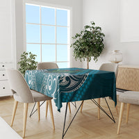 Rongoa Maori New Zealand Harakeke Tablecloth NZ Weaving Pattern Dark Teal LT14 - Polynesian Pride