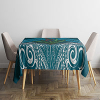 Rongoa Maori New Zealand Harakeke Tablecloth NZ Weaving Pattern Dark Teal LT14 - Polynesian Pride