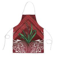 Rongoa Maori New Zealand Harakeke Apron NZ Weaving Pattern Red LT14 Red - Polynesian Pride