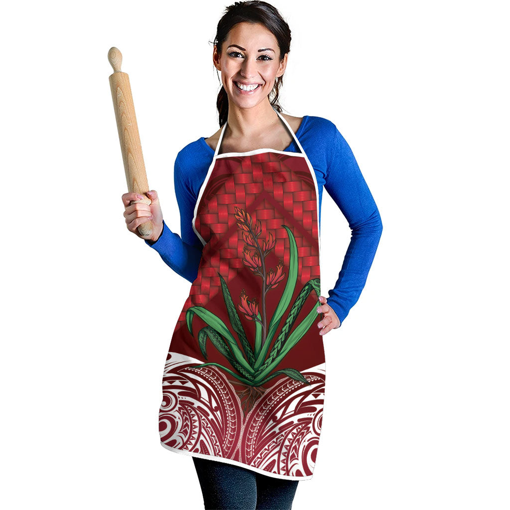 Rongoa Maori New Zealand Harakeke Apron NZ Weaving Pattern Red LT14 - Polynesian Pride