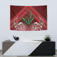 Rongoa Maori New Zealand Harakeke Tapestry NZ Weaving Pattern Red LT14 - Polynesian Pride