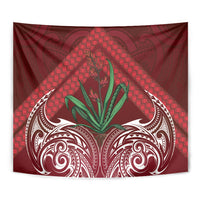 Rongoa Maori New Zealand Harakeke Tapestry NZ Weaving Pattern Red LT14 - Polynesian Pride