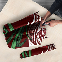 Rongoa Maori New Zealand Harakeke Umbrella NZ Weaving Pattern Red LT14 - Polynesian Pride