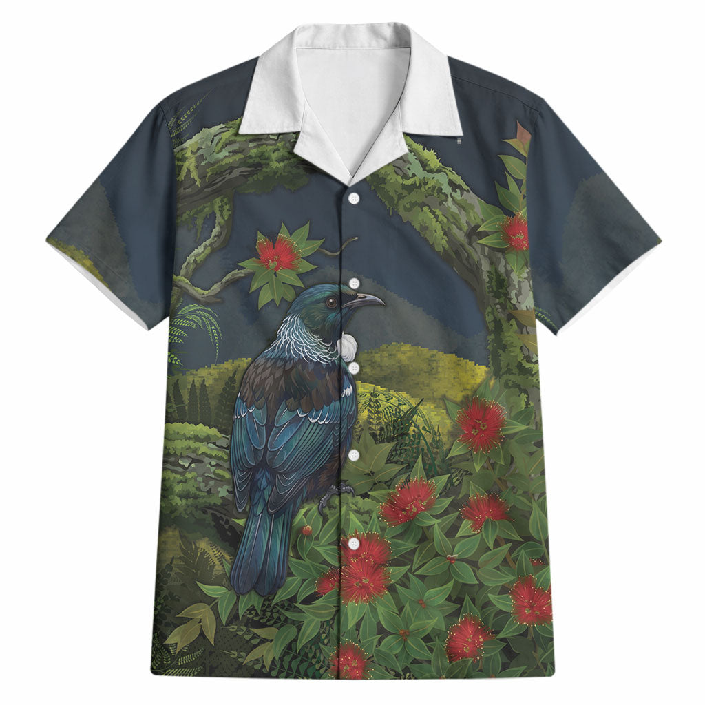 Rongoa Maori New Zealand Rata Hawaiian Shirt NZ Tui Bird Forest Vibes LT14 Green - Polynesian Pride