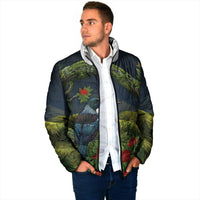 Rongoa Maori New Zealand Rata Padded Jacket NZ Tui Bird Forest Vibes LT14 - Polynesian Pride