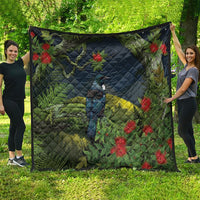 Rongoa Maori New Zealand Rata Quilt NZ Tui Bird Forest Vibes LT14 - Polynesian Pride
