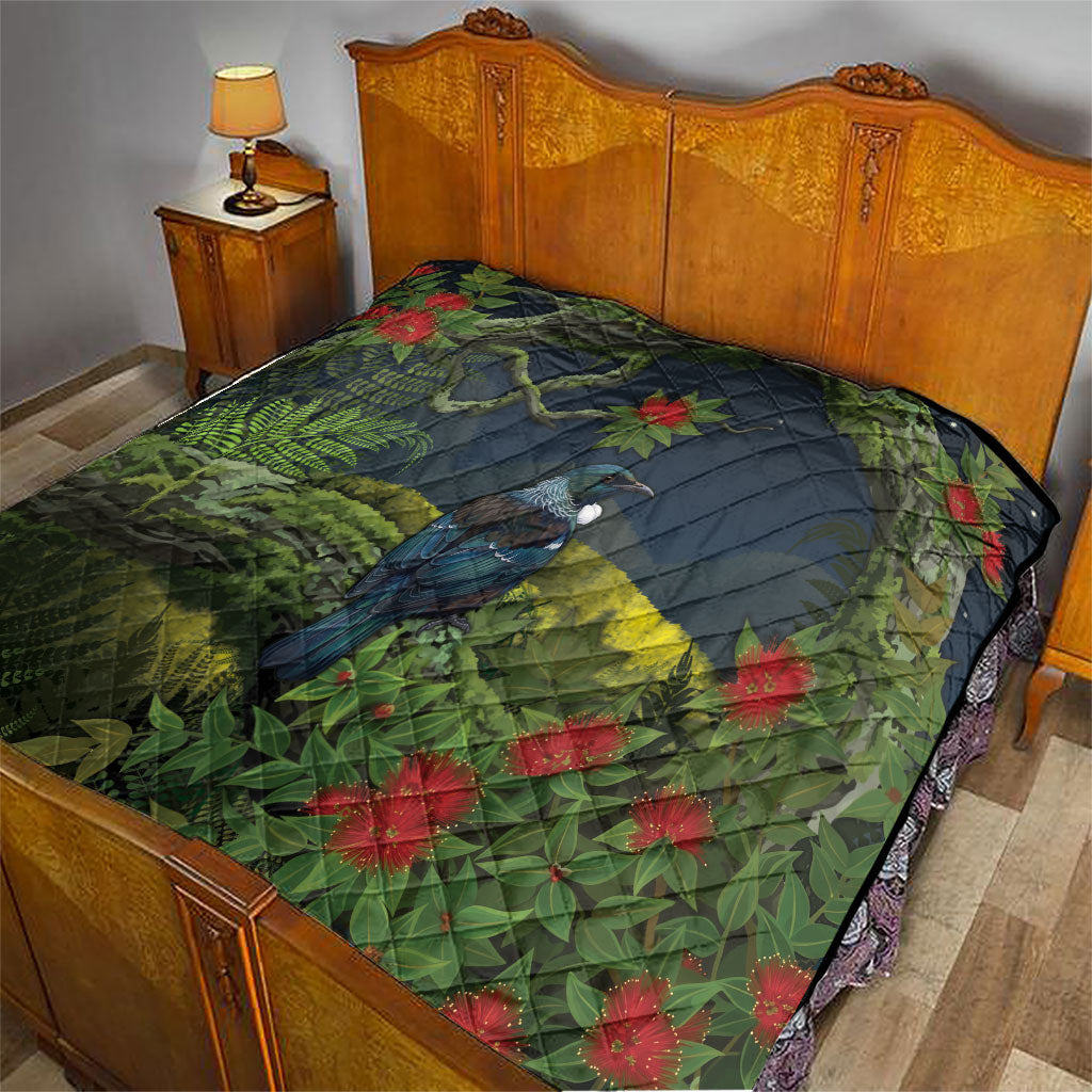 Rongoa Maori New Zealand Rata Quilt NZ Tui Bird Forest Vibes LT14 - Polynesian Pride
