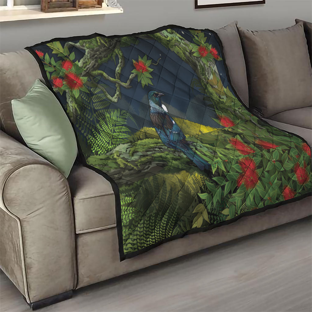 Rongoa Maori New Zealand Rata Quilt NZ Tui Bird Forest Vibes LT14 - Polynesian Pride