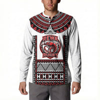 Fiji Rewa Rugby Custom Button Sweatshirt Go Champions Fijian Tapa Pattern LT14 - Polynesian Pride